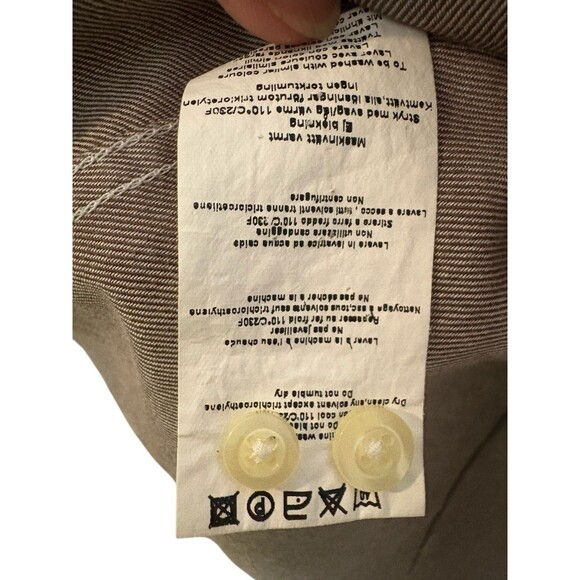 J. Lindeberg Button Down Oxford Shirt Men's 16" Brown White Stitching Casual - Picture 4 of 10